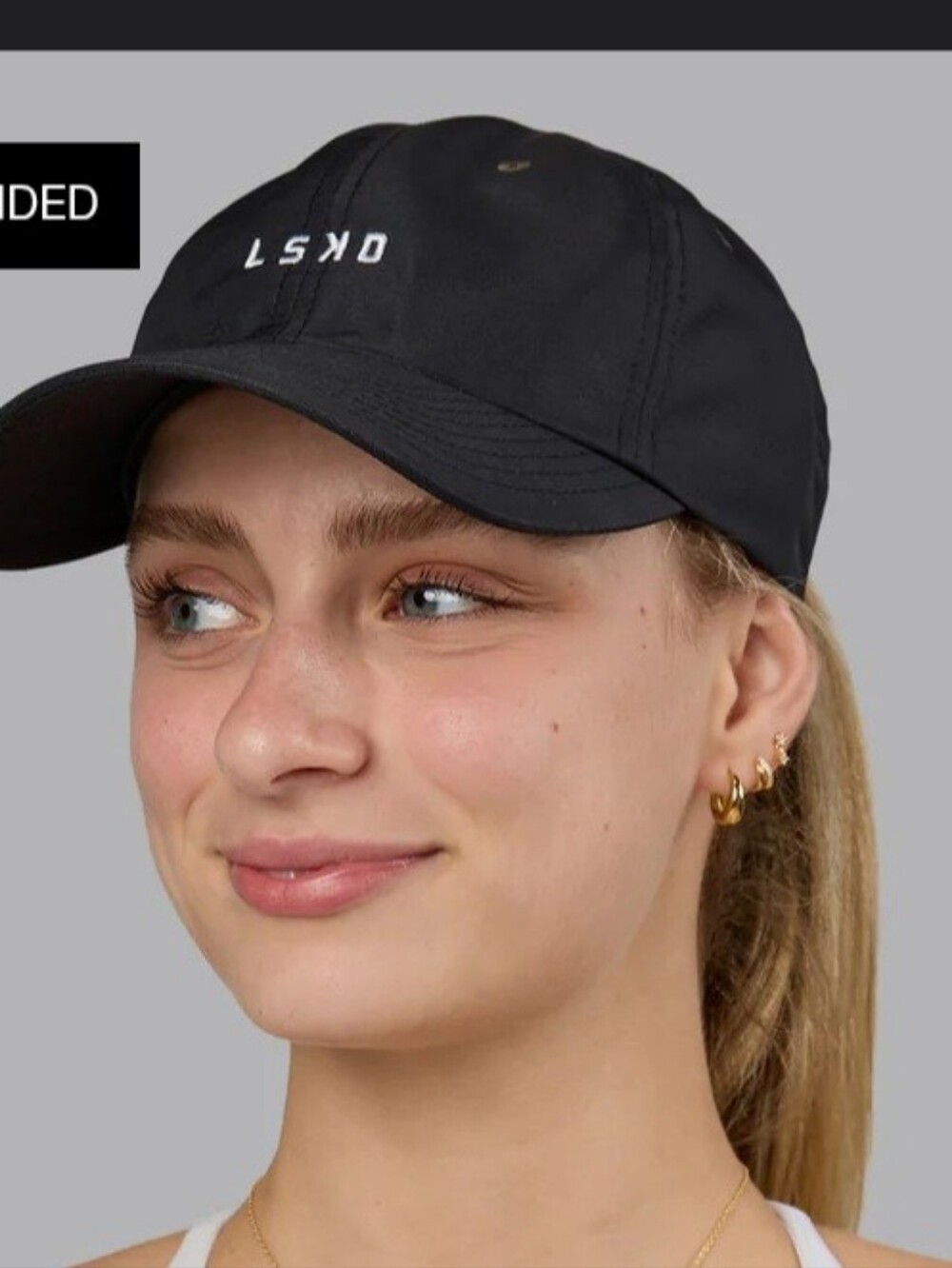 Black Embroidered Train Cap